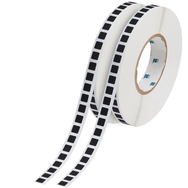 Laser Markable Black Polyimide Labels 0.375in H x 0.375in W Black 10000/RL, 10000PK